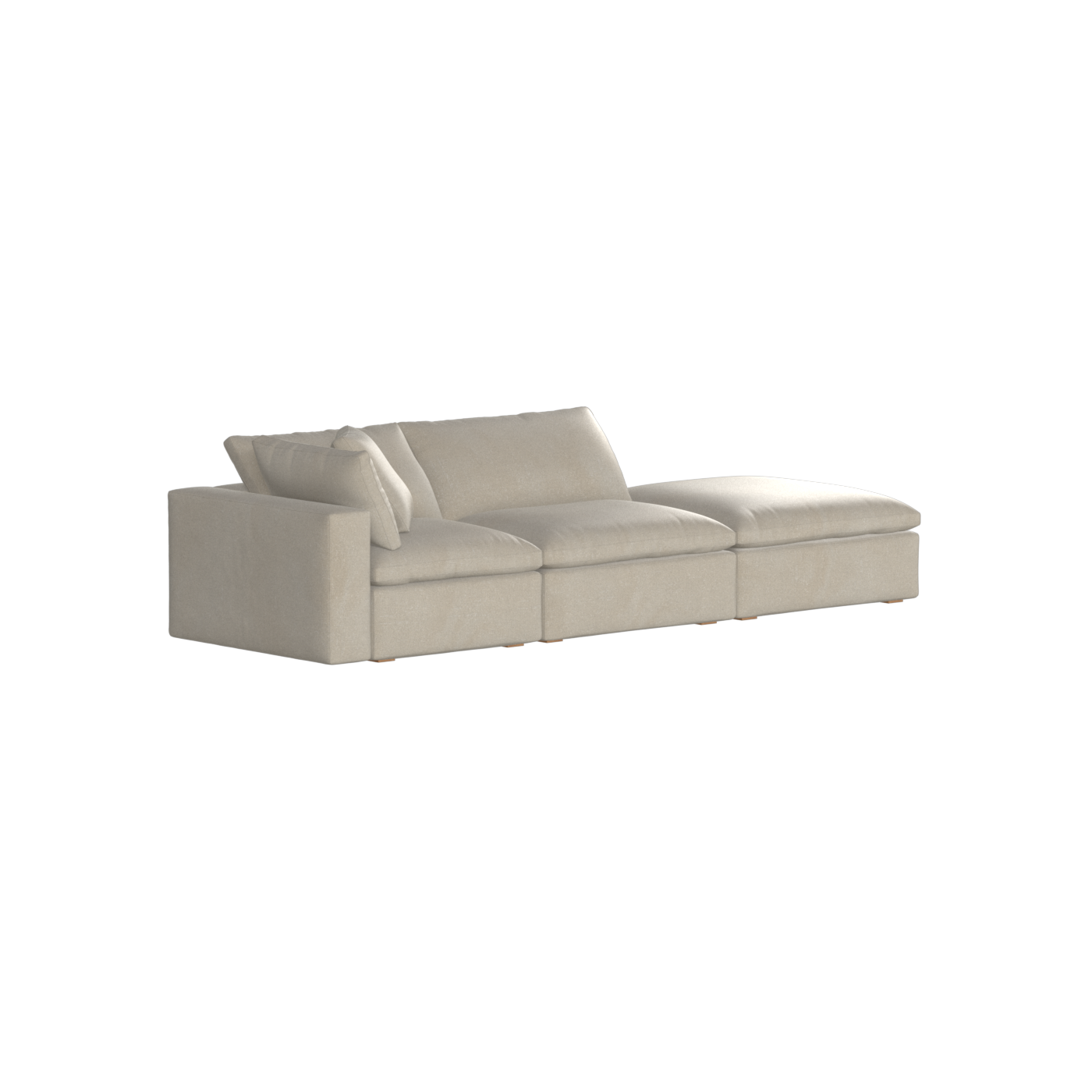 Ari modular corner Sofa with pouffe - Wide fabric range