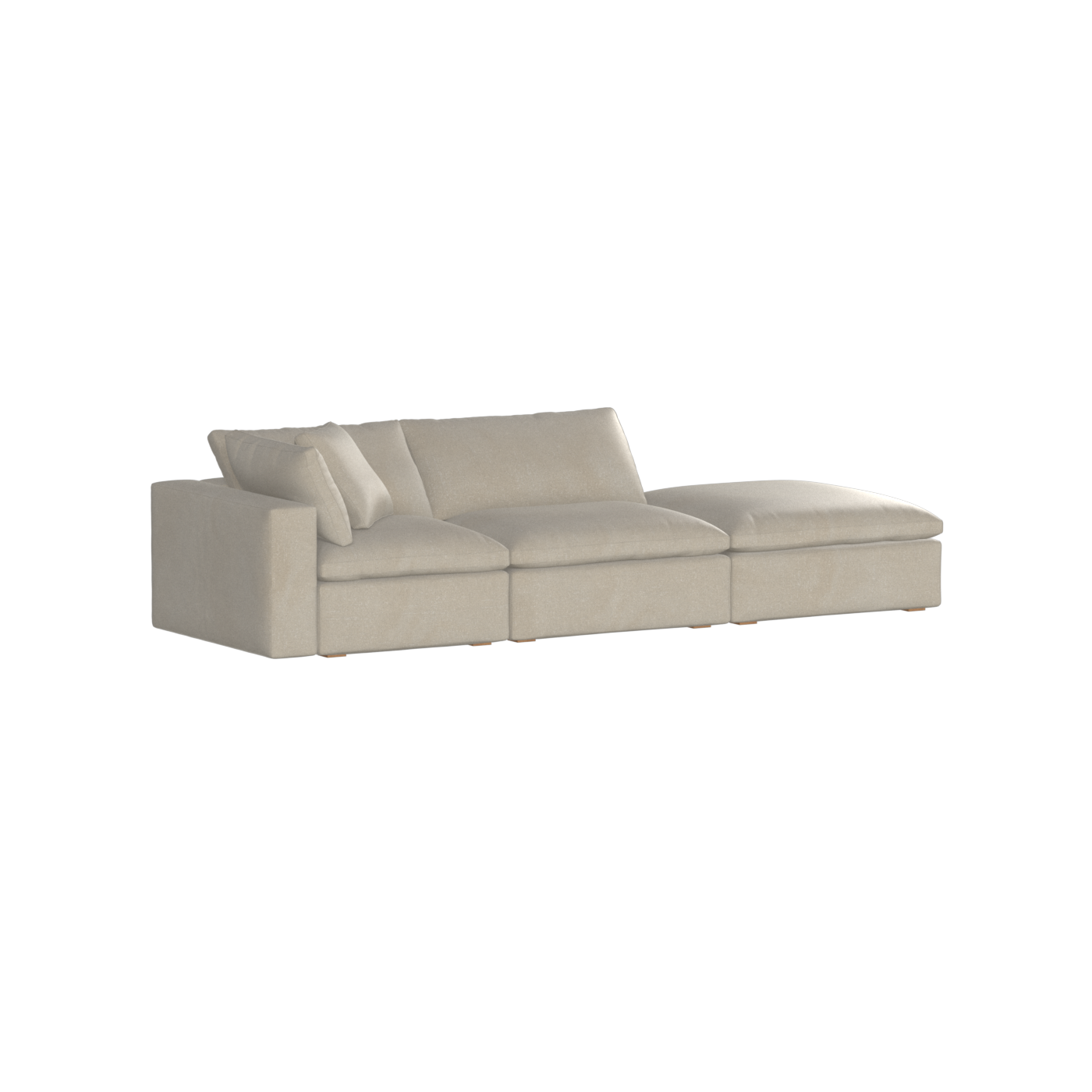 Ari modular corner Sofa with pouffe - Wide fabric range