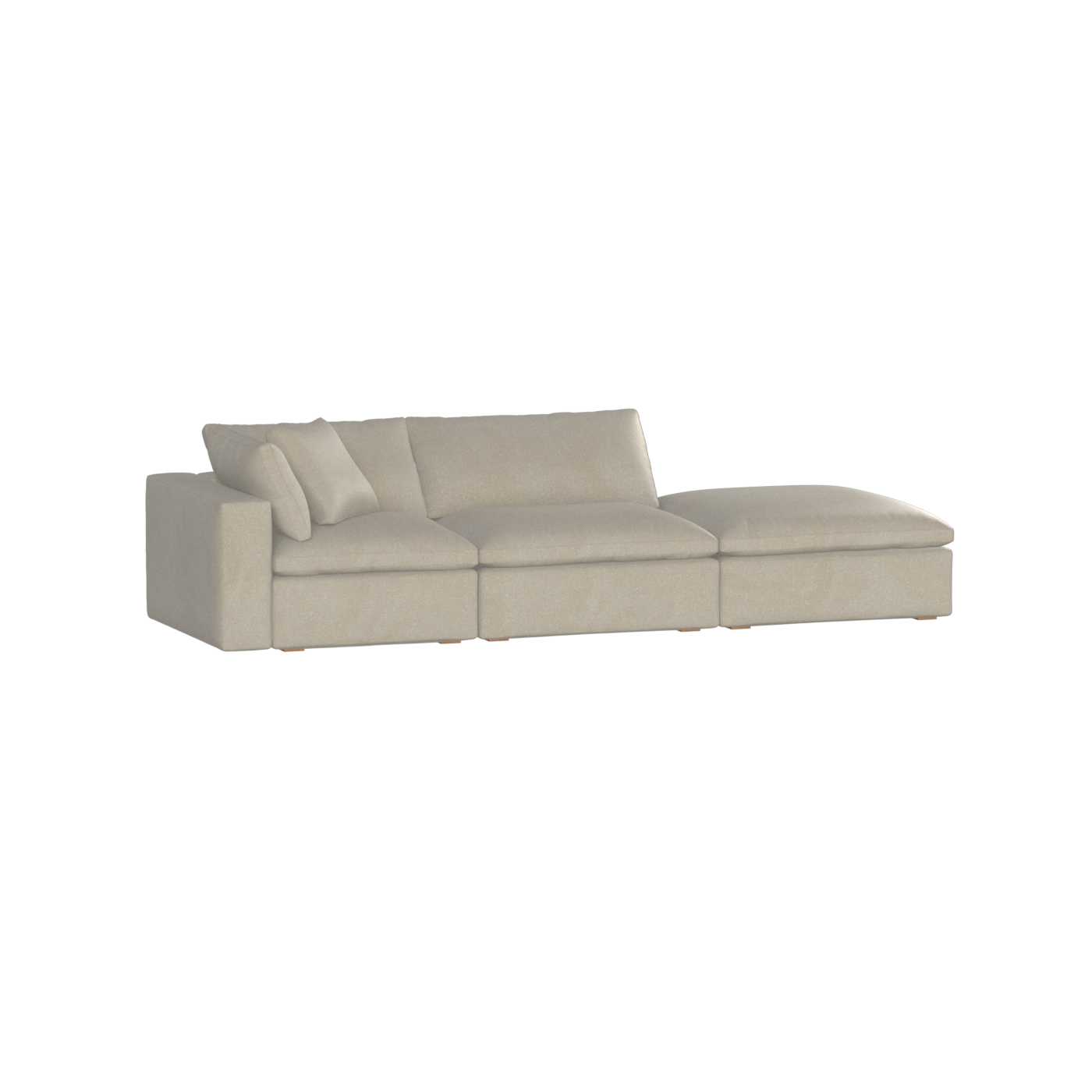 Ari modular corner Sofa with pouffe - Wide fabric range