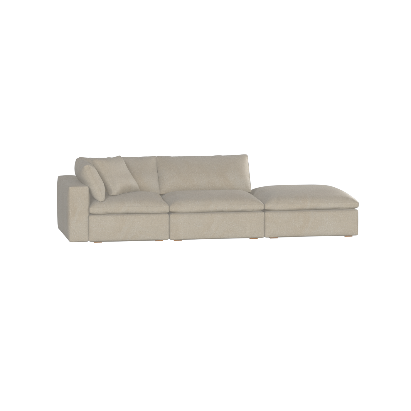 Ari modular corner Sofa with pouffe - Wide fabric range