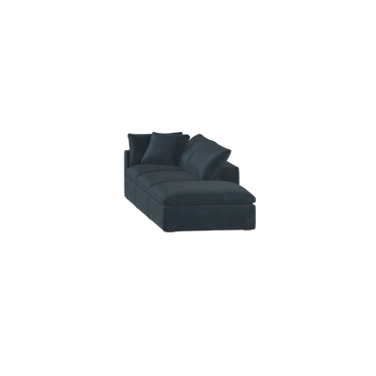 Canapé d'angle modulable Ari avec pouf - Large choix de tissus