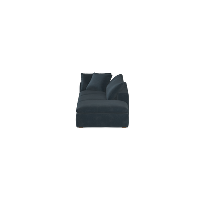 Canapé d'angle modulable Ari avec pouf - Large choix de tissus