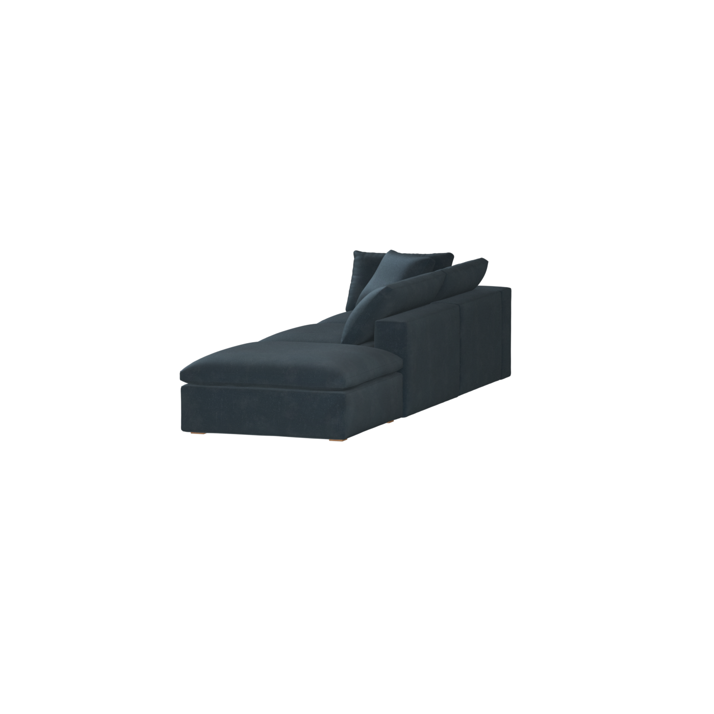Canapé d'angle modulable Ari avec pouf - Large choix de tissus