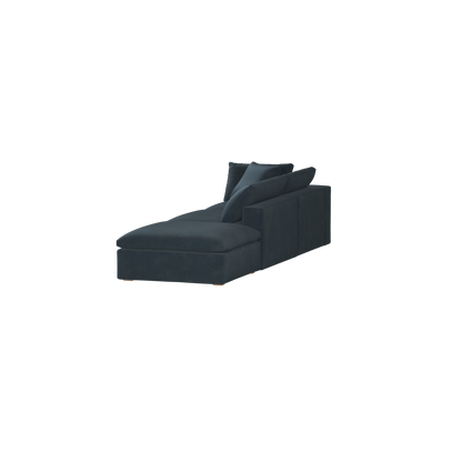 Canapé d'angle modulable Ari avec pouf - Large choix de tissus
