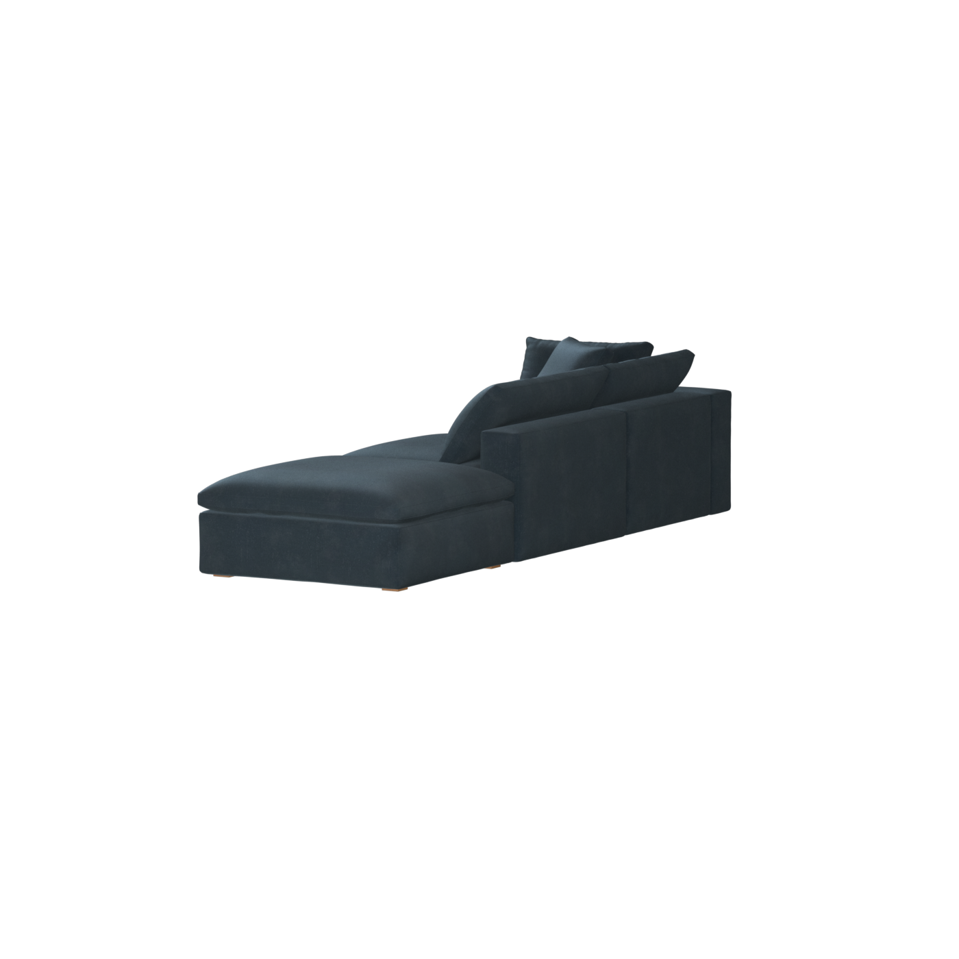 Canapé d'angle modulable Ari avec pouf - Large choix de tissus