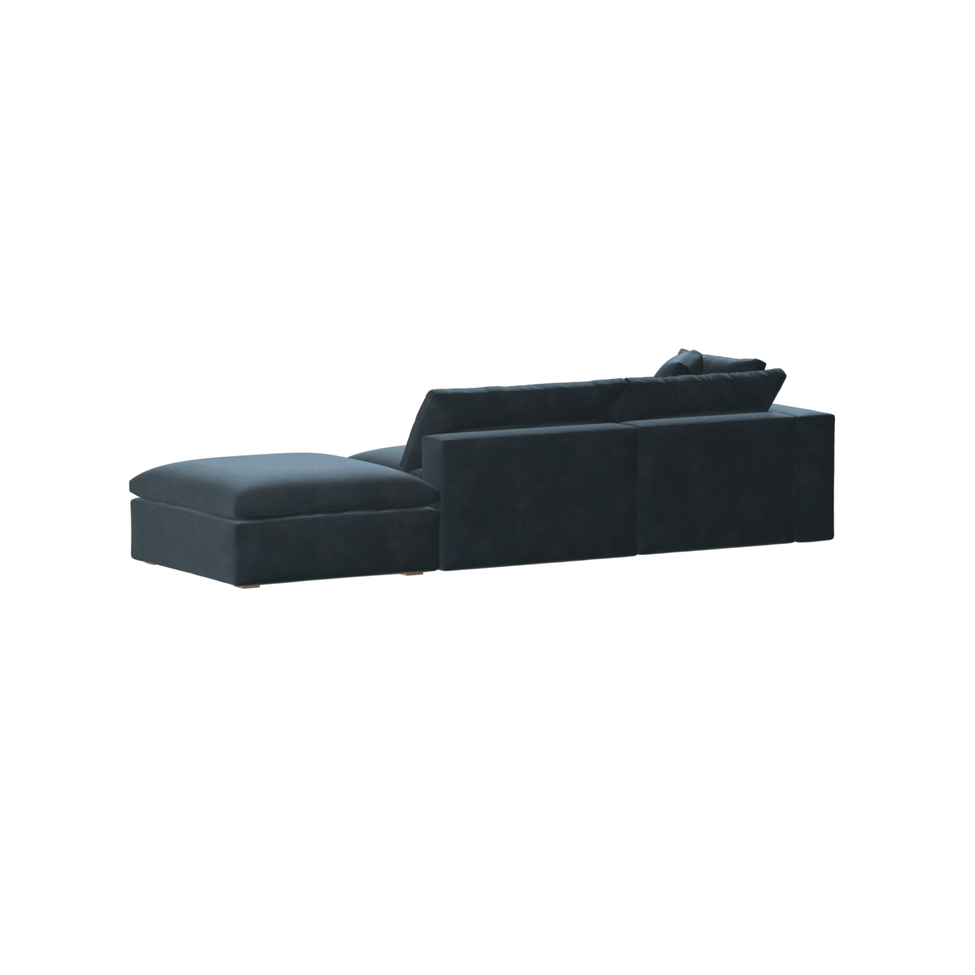 Canapé d'angle modulable Ari avec pouf - Large choix de tissus