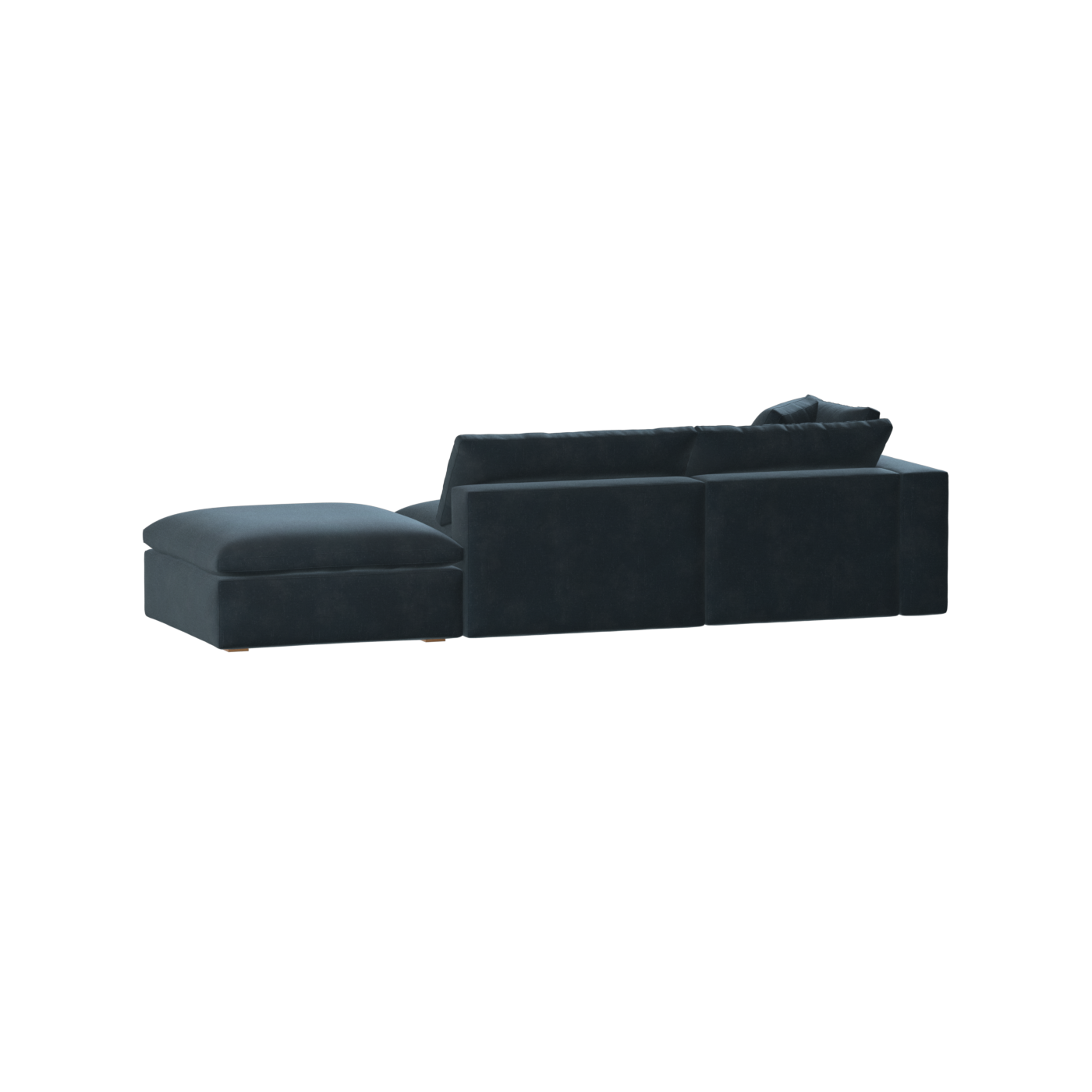 Canapé d'angle modulable Ari avec pouf - Large choix de tissus