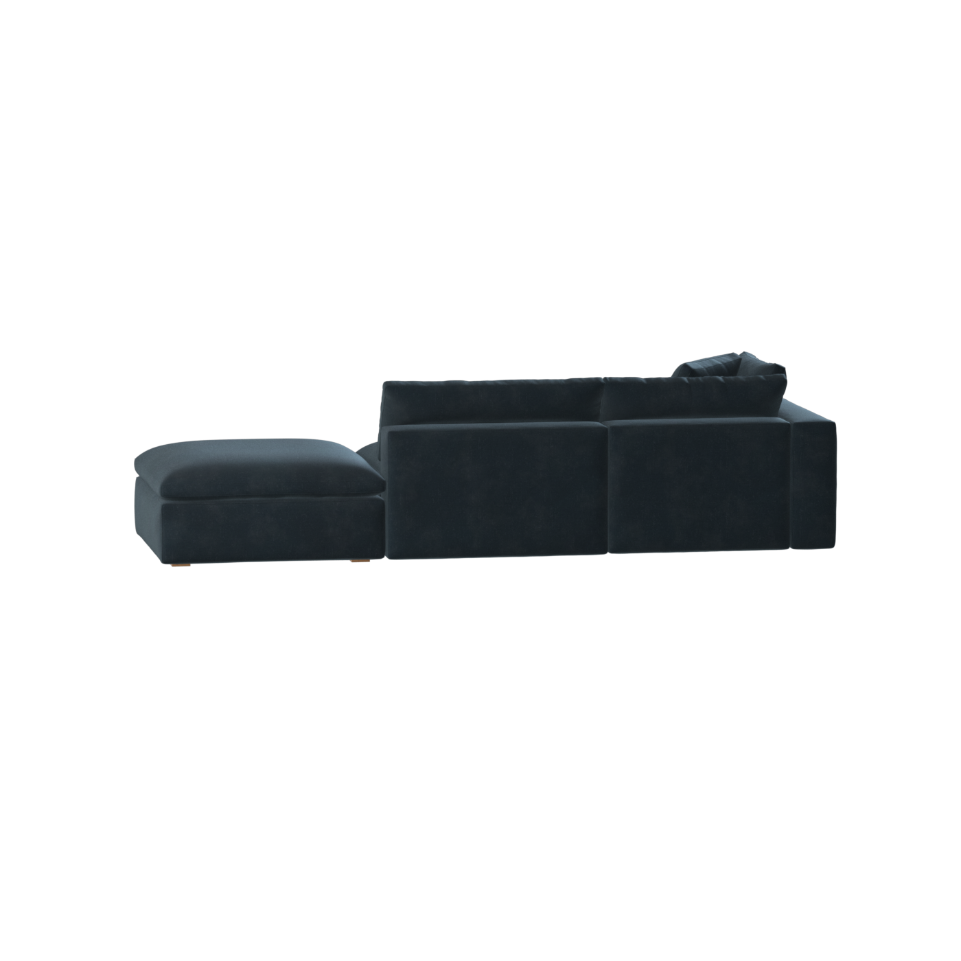 Canapé d'angle modulable Ari avec pouf - Large choix de tissus