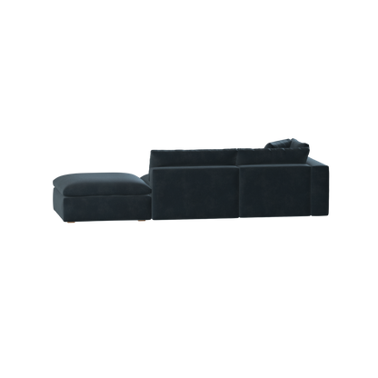 Canapé d'angle modulable Ari avec pouf - Large choix de tissus