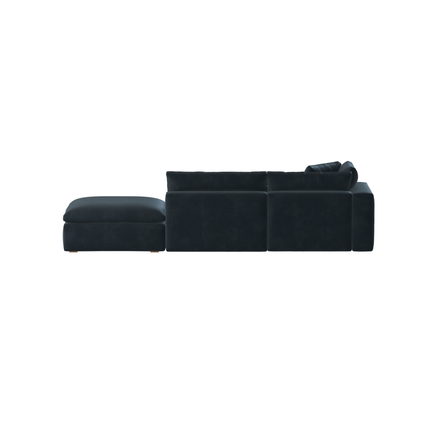 Canapé d'angle modulable Ari avec pouf - Large choix de tissus