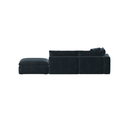 Canapé d'angle modulable Ari avec pouf - Large choix de tissus