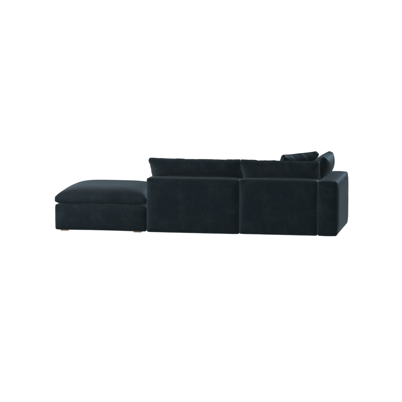 Canapé d'angle modulable Ari avec pouf - Large choix de tissus