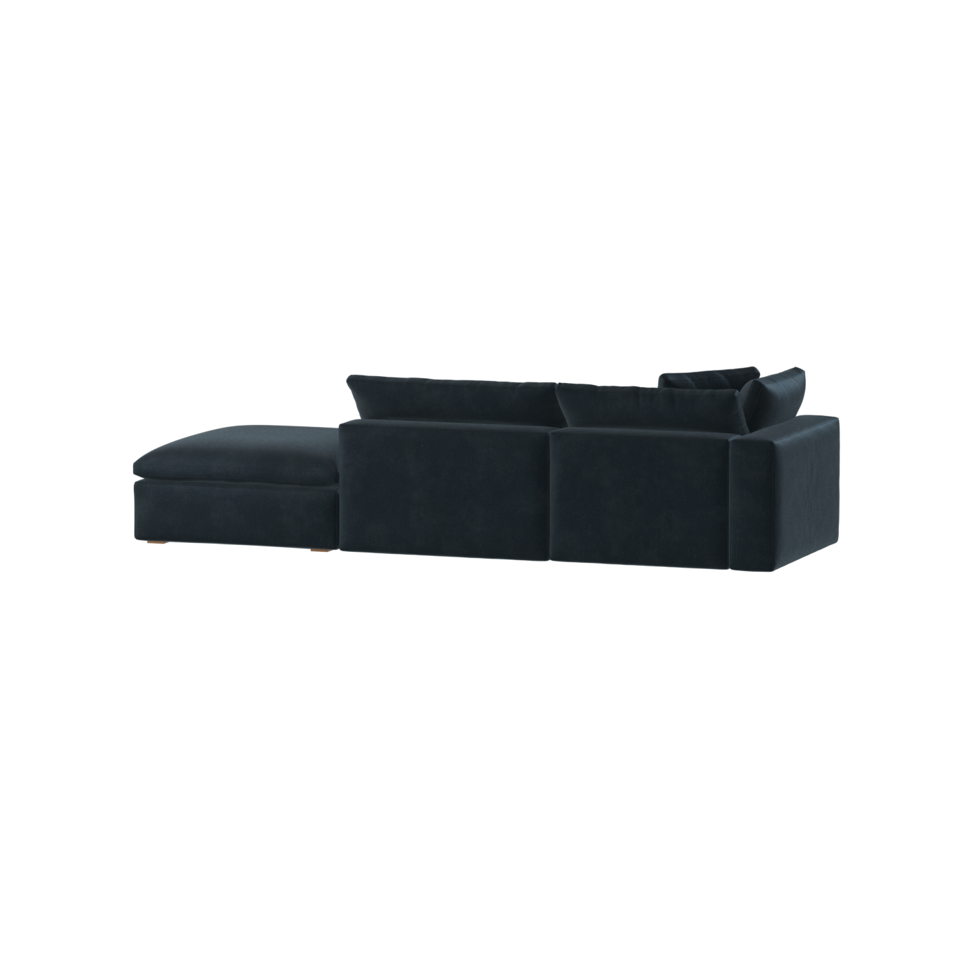 Canapé d'angle modulable Ari avec pouf - Large choix de tissus