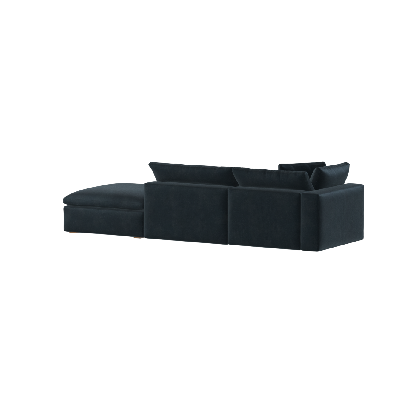 Canapé d'angle modulable Ari avec pouf - Large choix de tissus