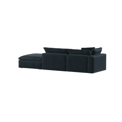 Canapé d'angle modulable Ari avec pouf - Large choix de tissus