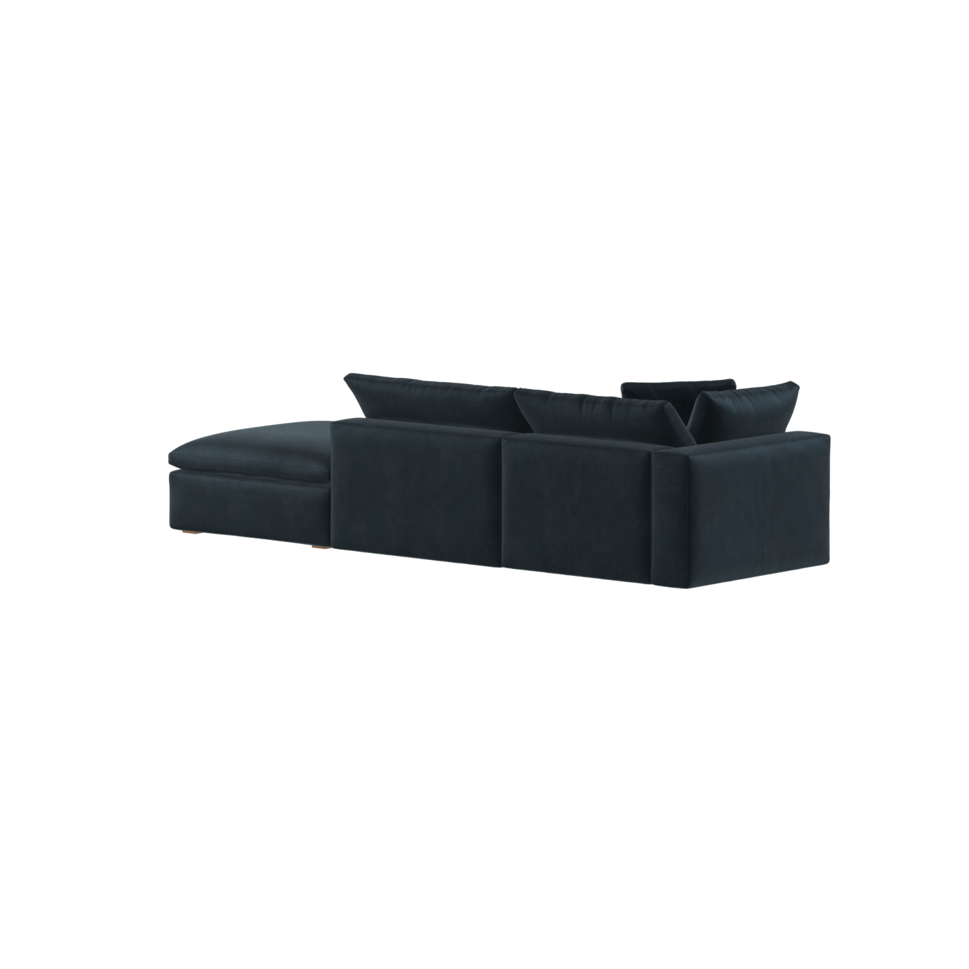 Canapé d'angle modulable Ari avec pouf - Large choix de tissus