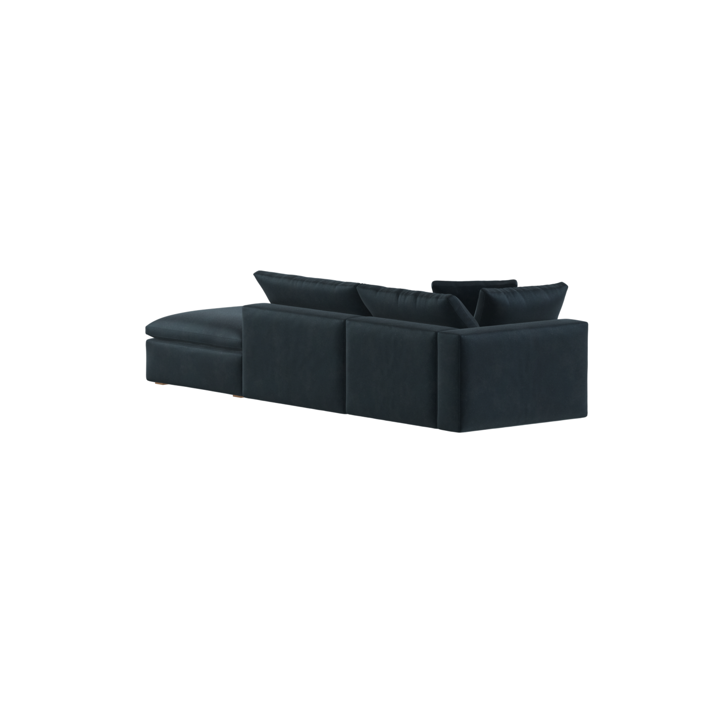 Canapé d'angle modulable Ari avec pouf - Large choix de tissus