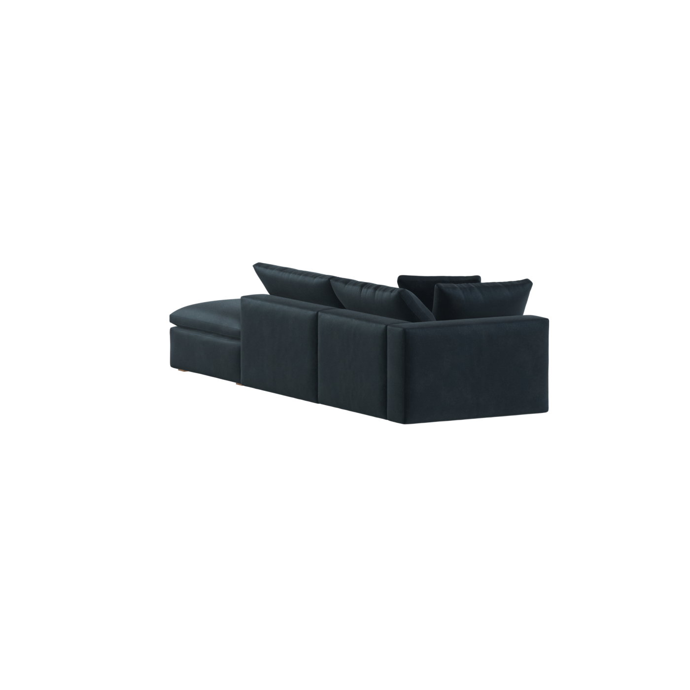 Canapé d'angle modulable Ari avec pouf - Large choix de tissus