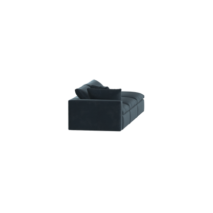 Canapé d'angle modulable Ari avec pouf - Large choix de tissus