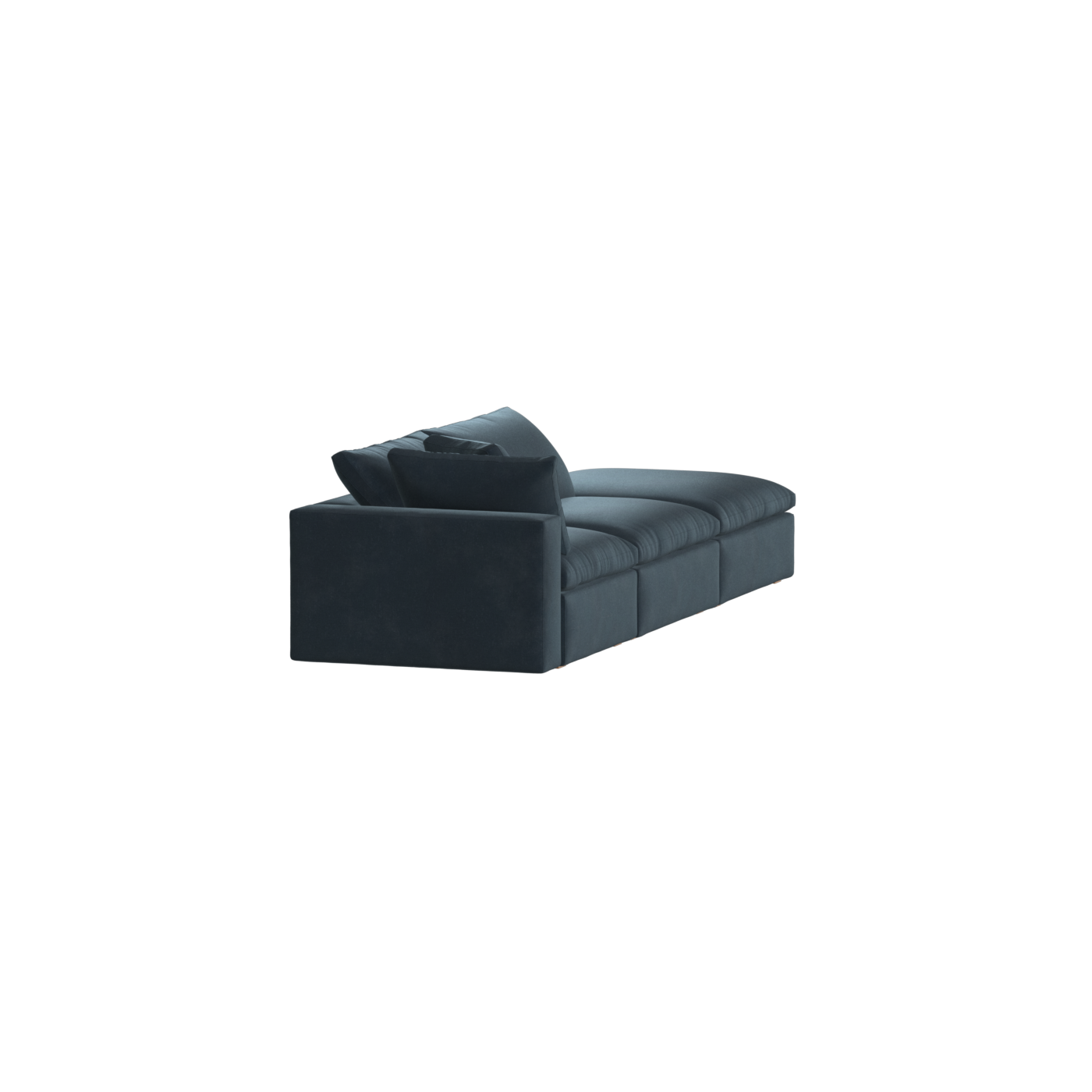 Canapé d'angle modulable Ari avec pouf - Large choix de tissus