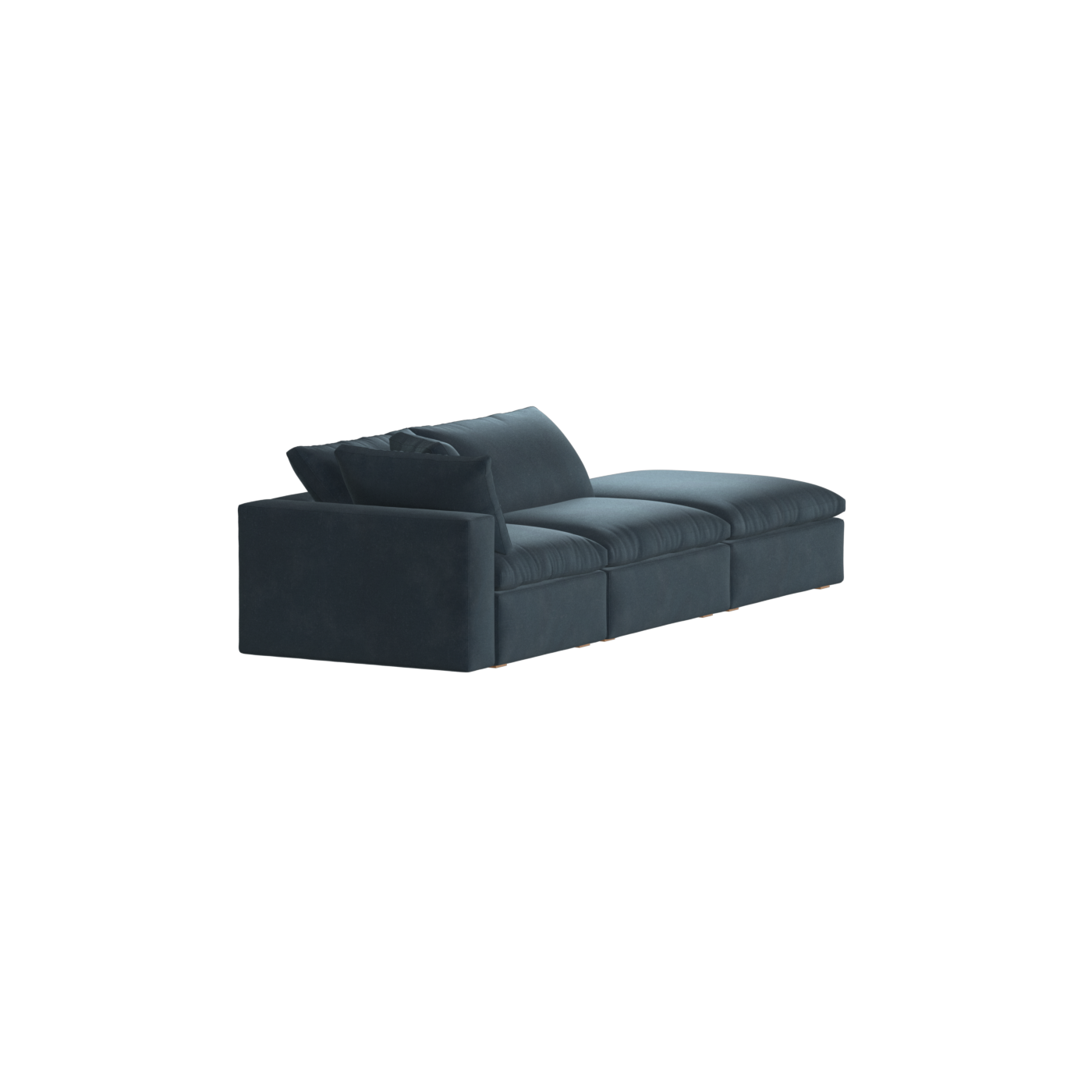Canapé d'angle modulable Ari avec pouf - Large choix de tissus