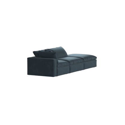 Canapé d'angle modulable Ari avec pouf - Large choix de tissus