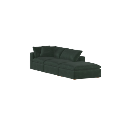 Ari modular corner Sofa with pouffe - Wide fabric range