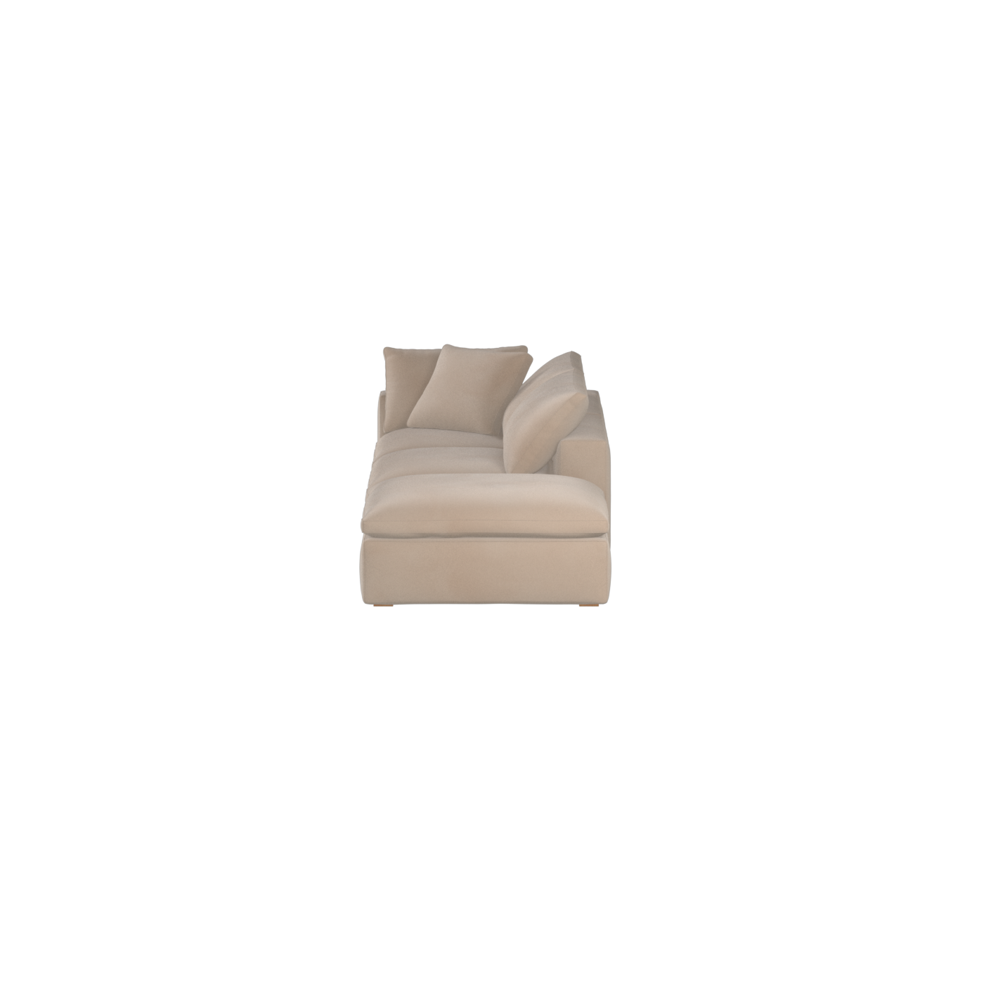 Canapé d'angle modulable Ari avec pouf - Large choix de tissus