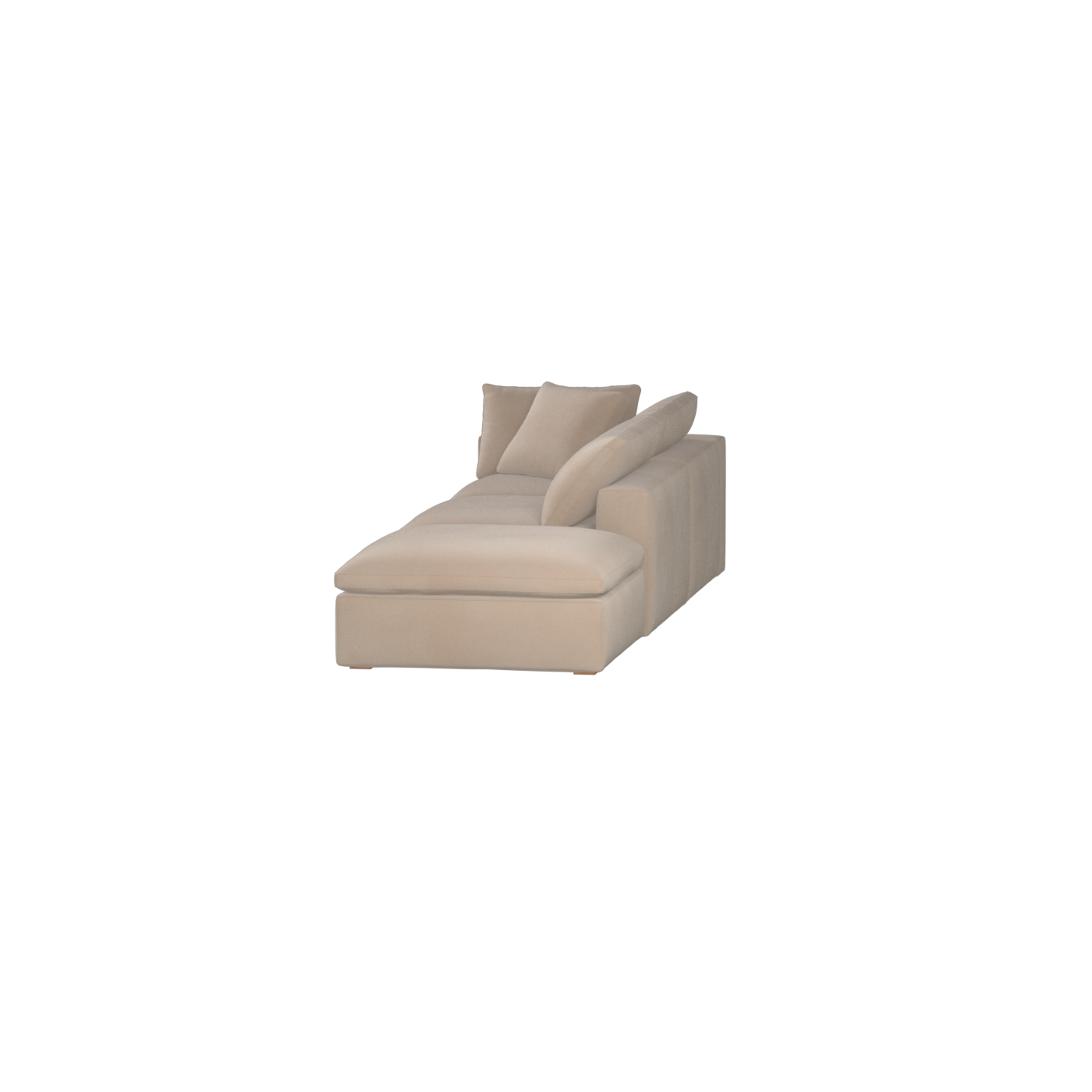 Canapé d'angle modulable Ari avec pouf - Large choix de tissus
