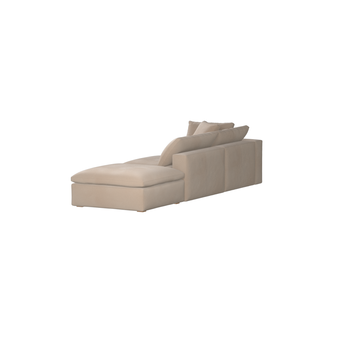 Canapé d'angle modulable Ari avec pouf - Large choix de tissus