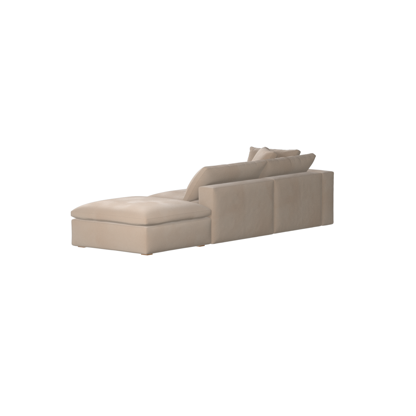 Canapé d'angle modulable Ari avec pouf - Large choix de tissus