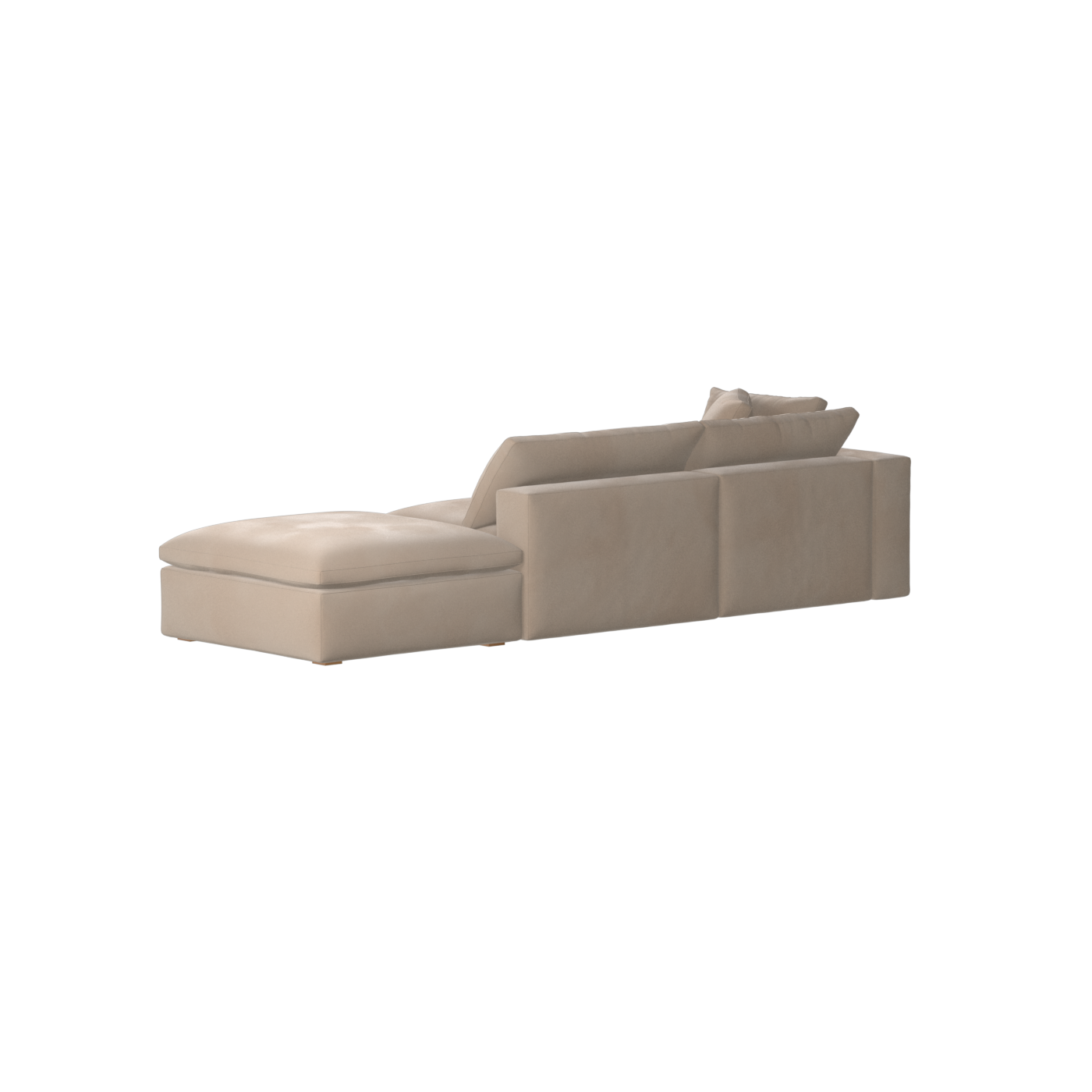 Canapé d'angle modulable Ari avec pouf - Large choix de tissus