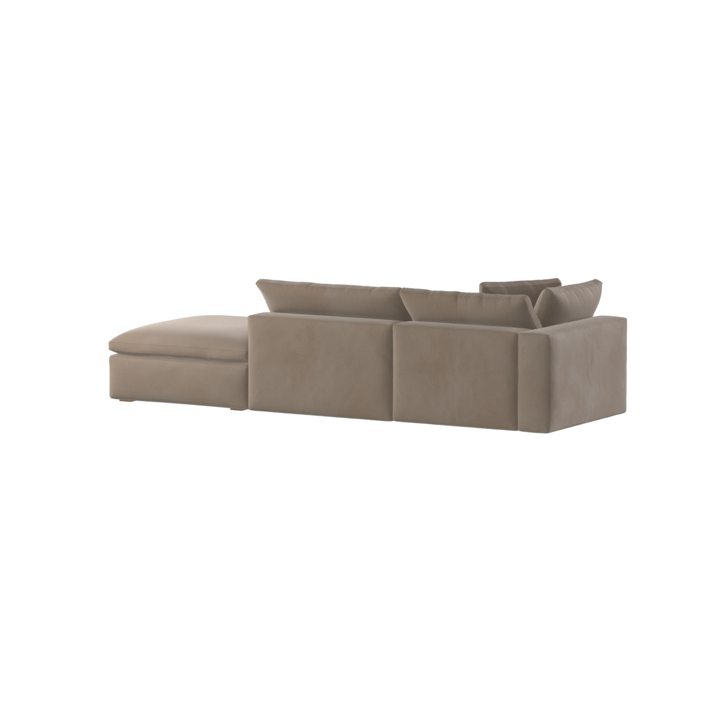 Canapé d'angle modulable Ari avec pouf - Large choix de tissus
