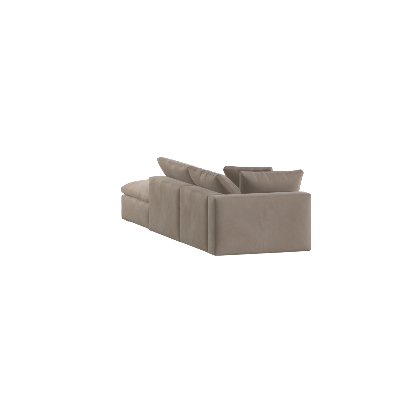 Canapé d'angle modulable Ari avec pouf - Large choix de tissus