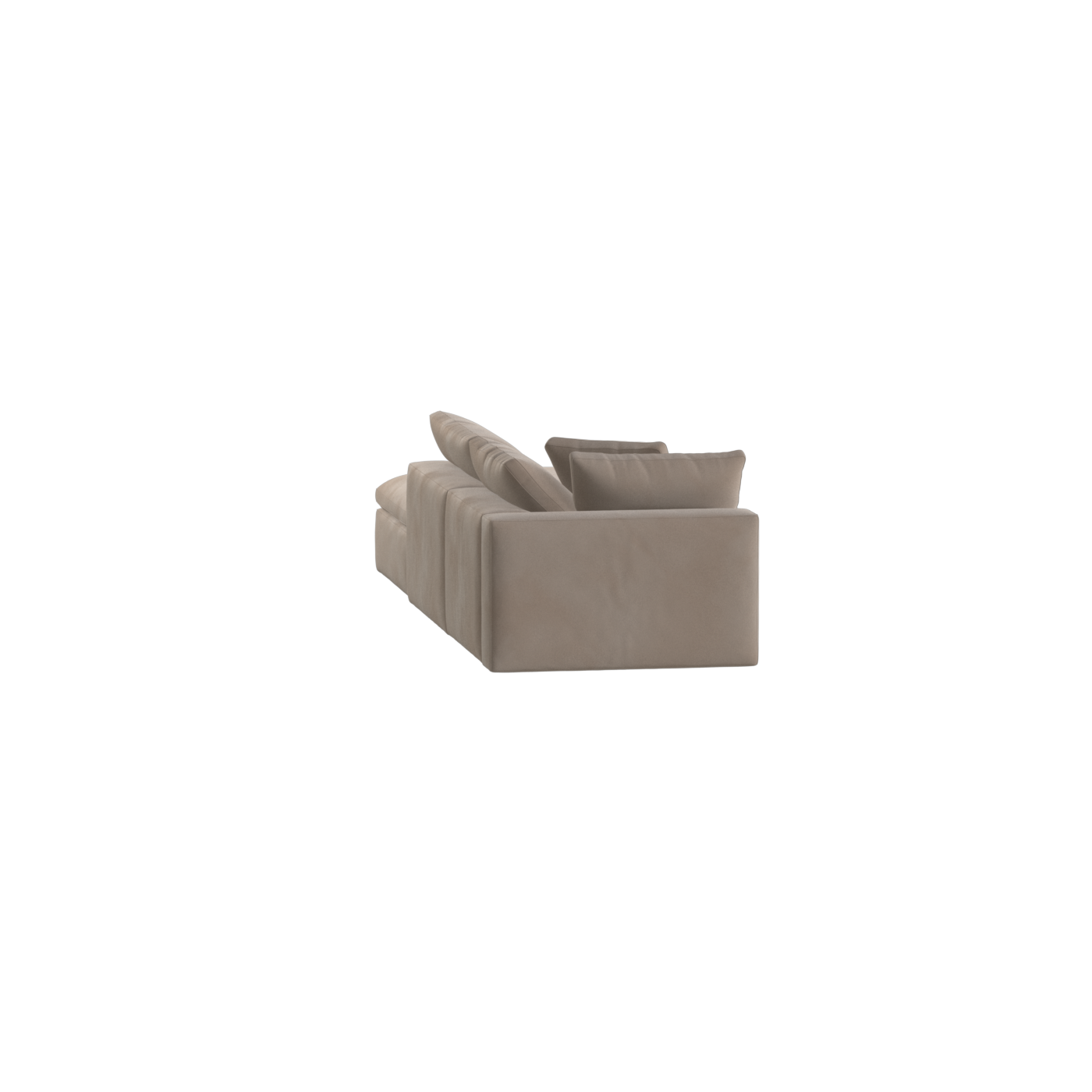 Canapé d'angle modulable Ari avec pouf - Large choix de tissus