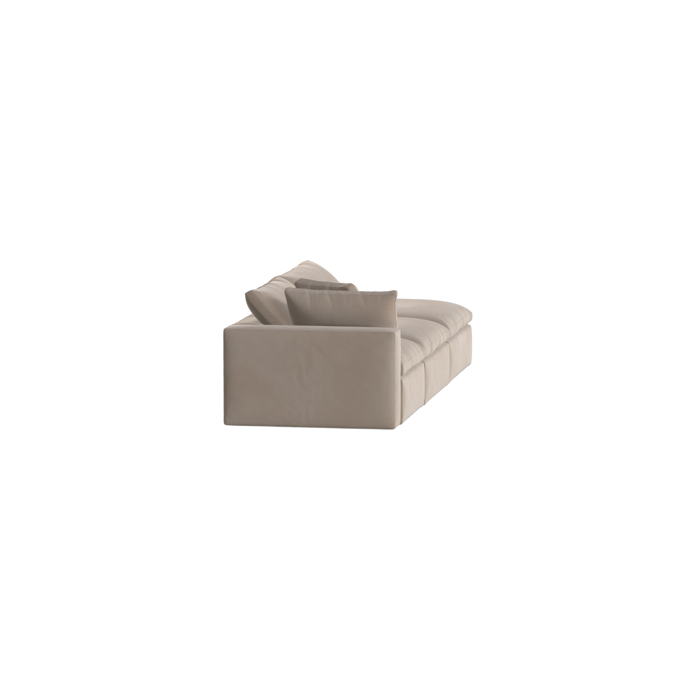Canapé d'angle modulable Ari avec pouf - Large choix de tissus