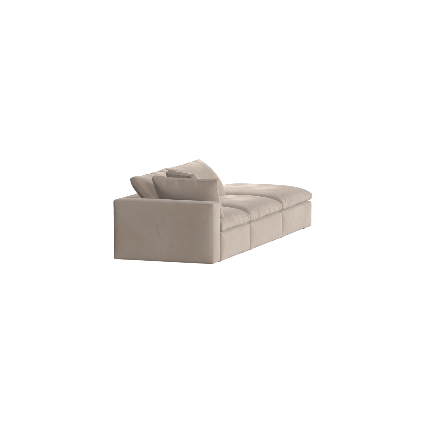 Canapé d'angle modulable Ari avec pouf - Large choix de tissus