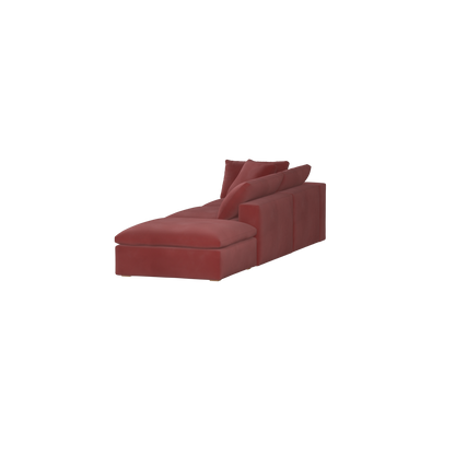 Ari modular corner Sofa with pouffe - Wide fabric range