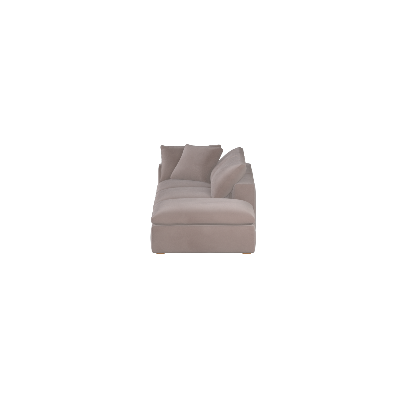 Canapé d'angle modulable Ari avec pouf - Large choix de tissus