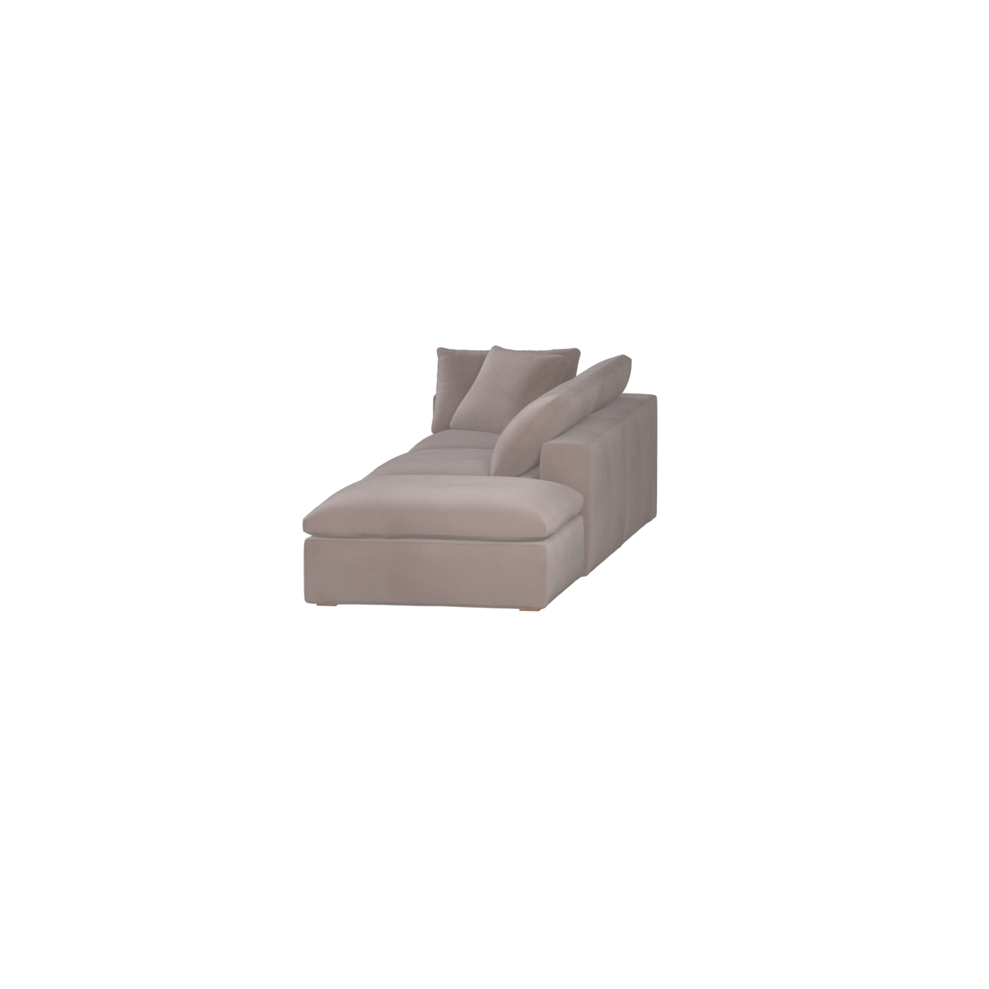 Canapé d'angle modulable Ari avec pouf - Large choix de tissus