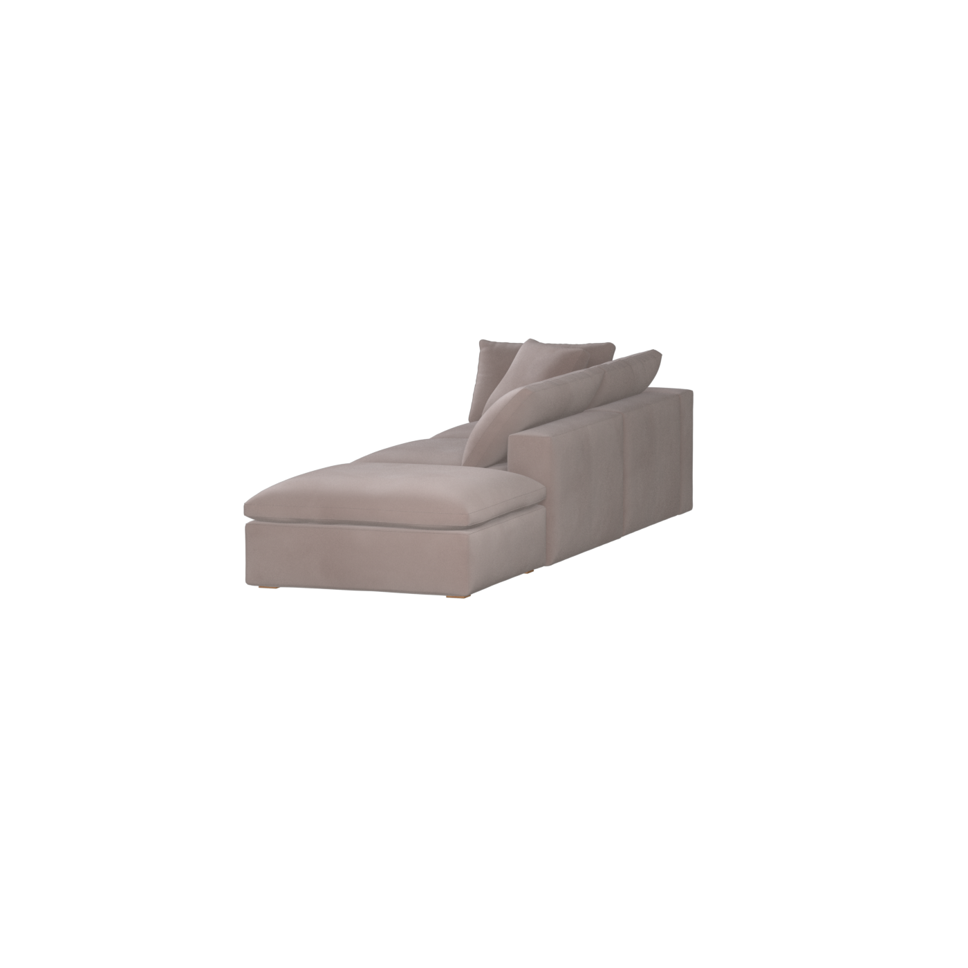 Canapé d'angle modulable Ari avec pouf - Large choix de tissus