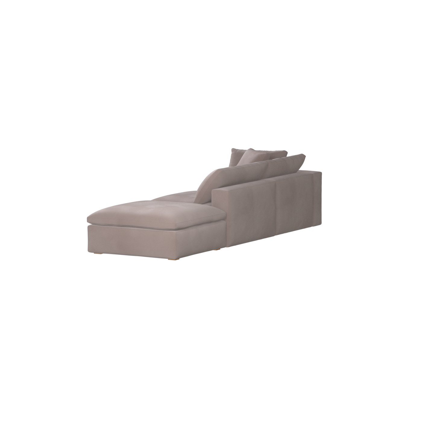Canapé d'angle modulable Ari avec pouf - Large choix de tissus