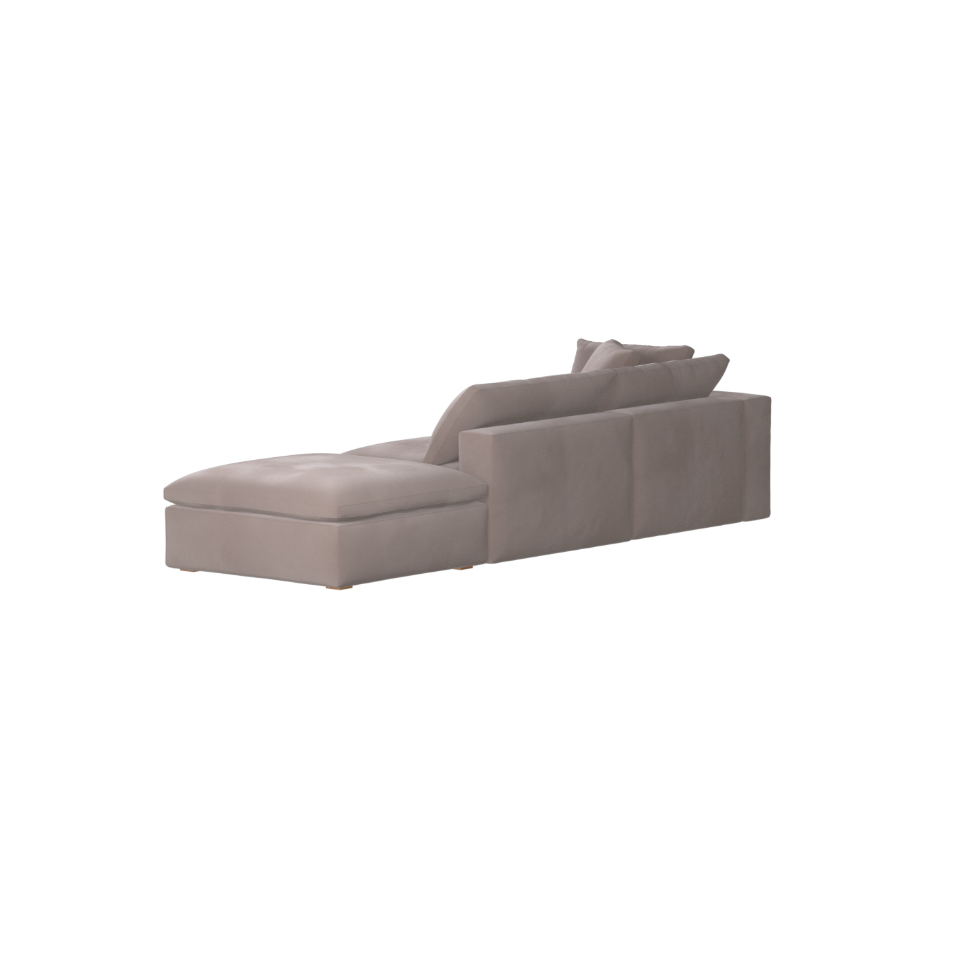 Canapé d'angle modulable Ari avec pouf - Large choix de tissus