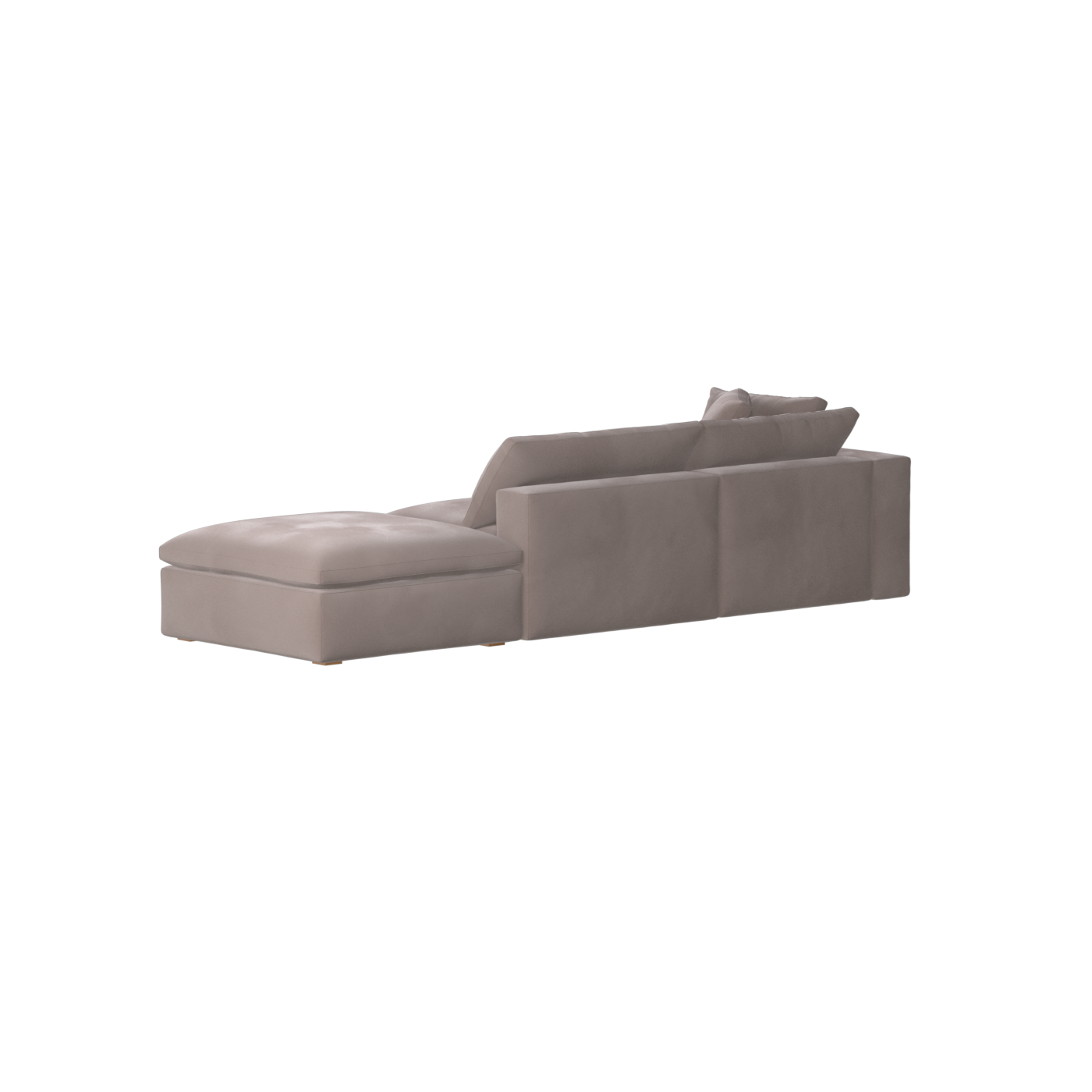 Canapé d'angle modulable Ari avec pouf - Large choix de tissus