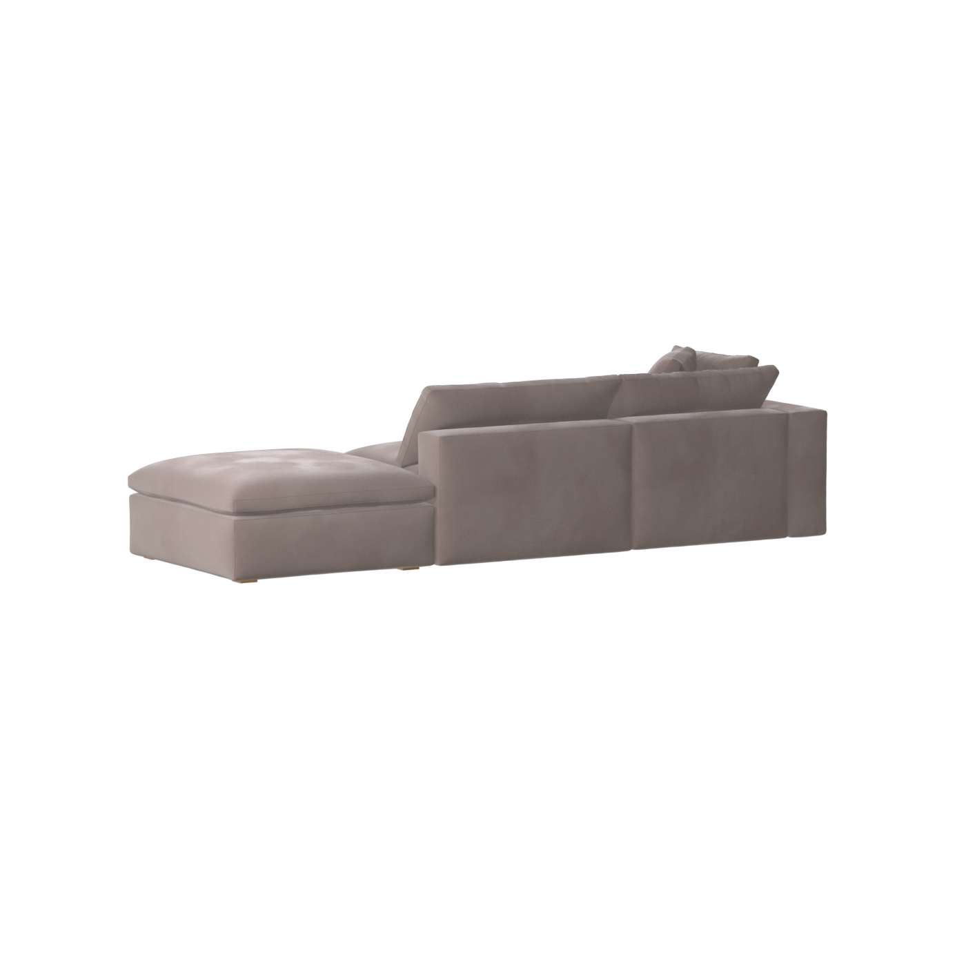 Canapé d'angle modulable Ari avec pouf - Large choix de tissus
