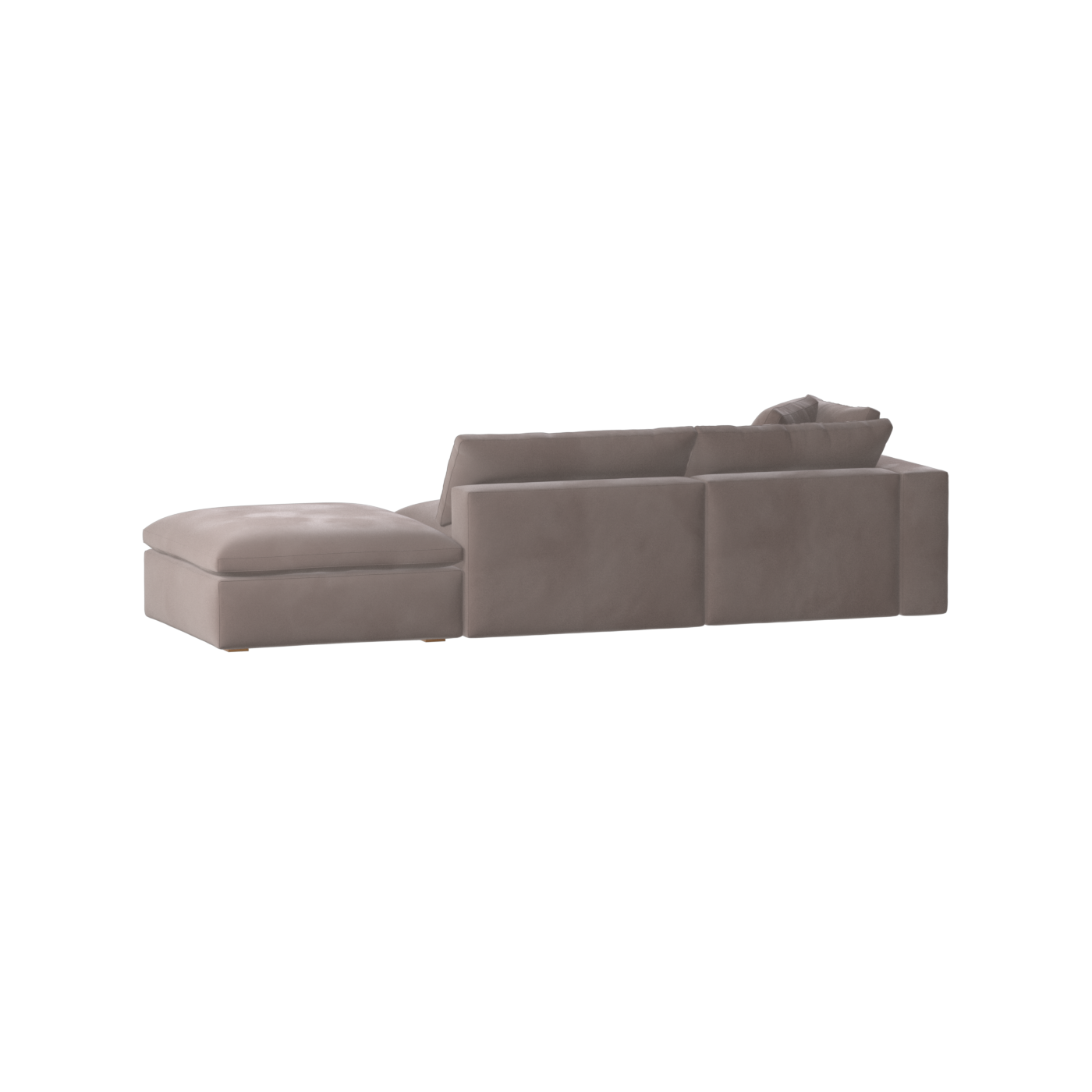 Canapé d'angle modulable Ari avec pouf - Large choix de tissus