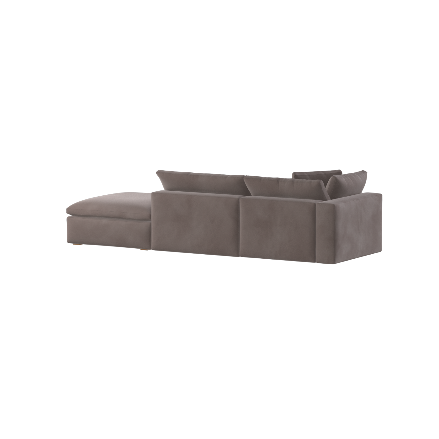 Canapé d'angle modulable Ari avec pouf - Large choix de tissus