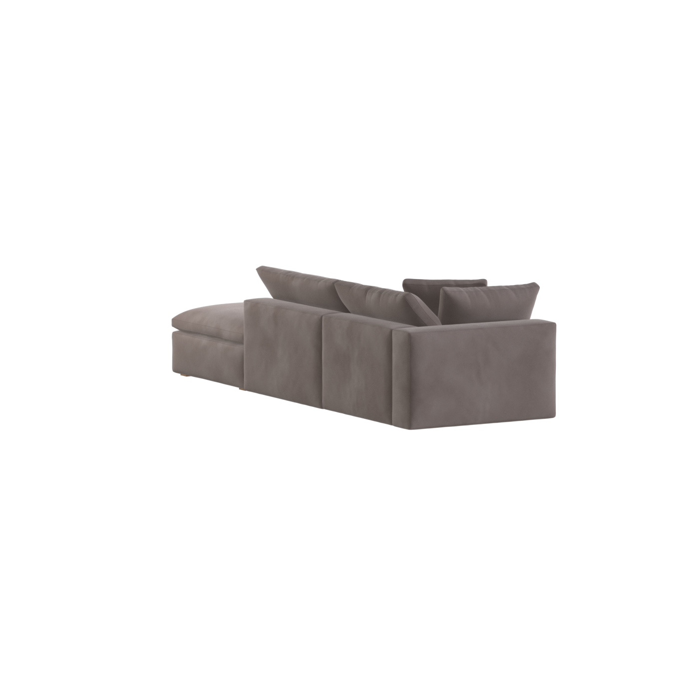 Canapé d'angle modulable Ari avec pouf - Large choix de tissus