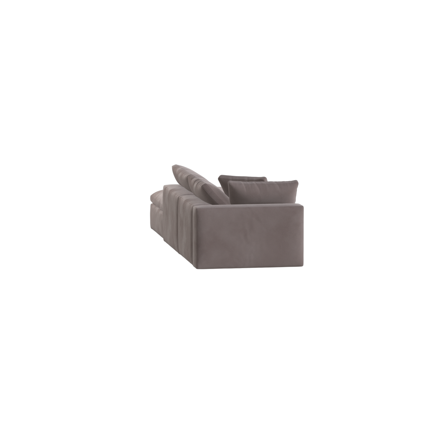 Canapé d'angle modulable Ari avec pouf - Large choix de tissus