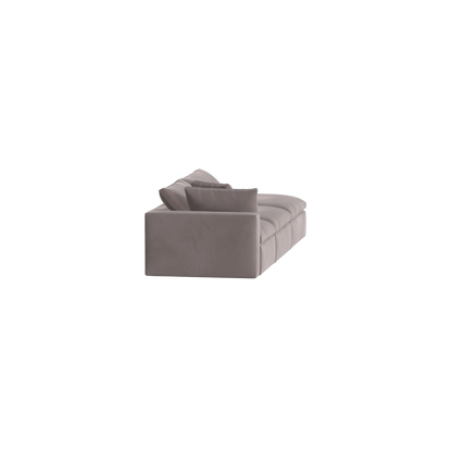 Canapé d'angle modulable Ari avec pouf - Large choix de tissus